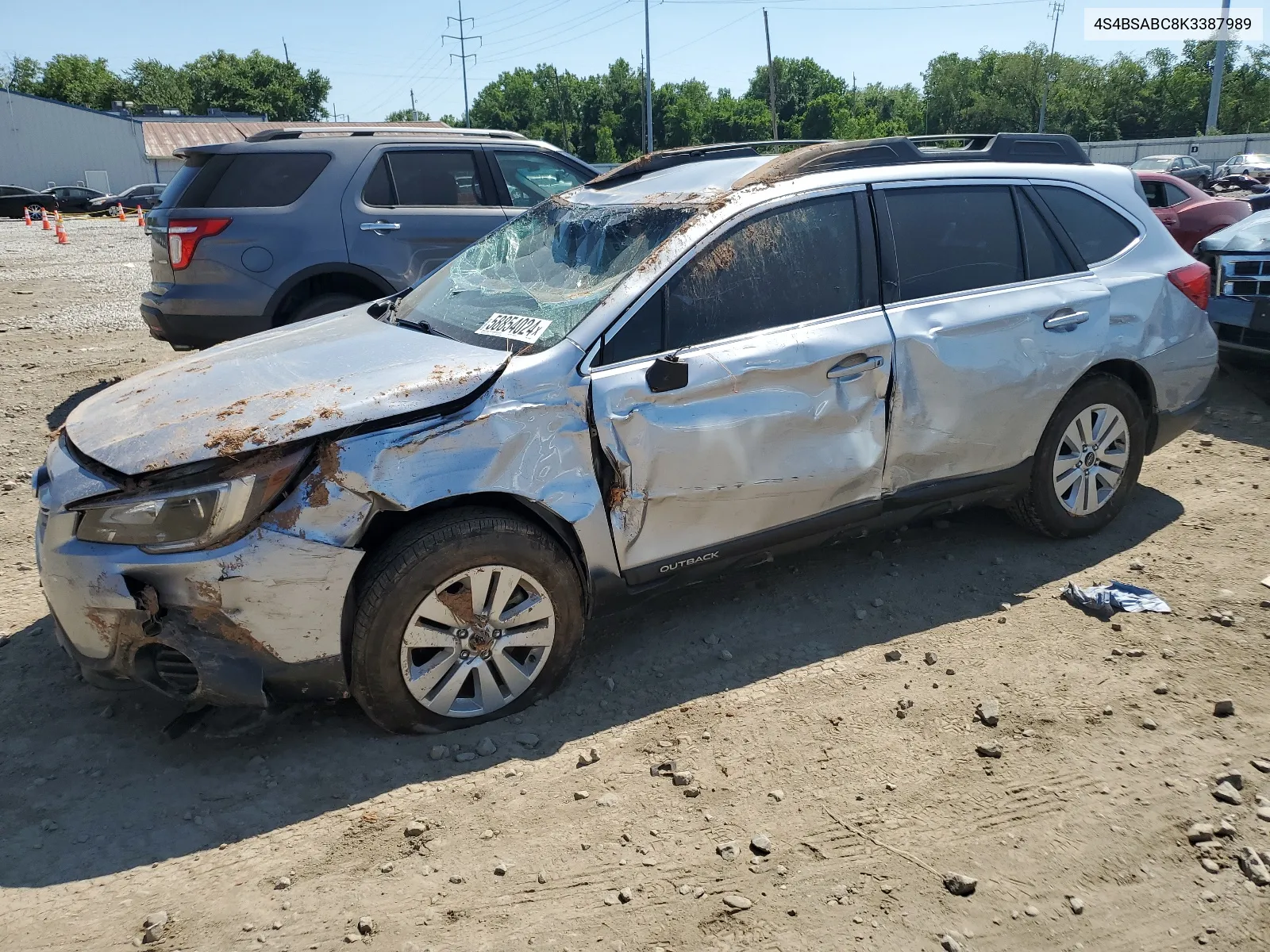 2019 Subaru Outback 2.5I VIN: 4S4BSABC8K3387989 Lot: 58854024