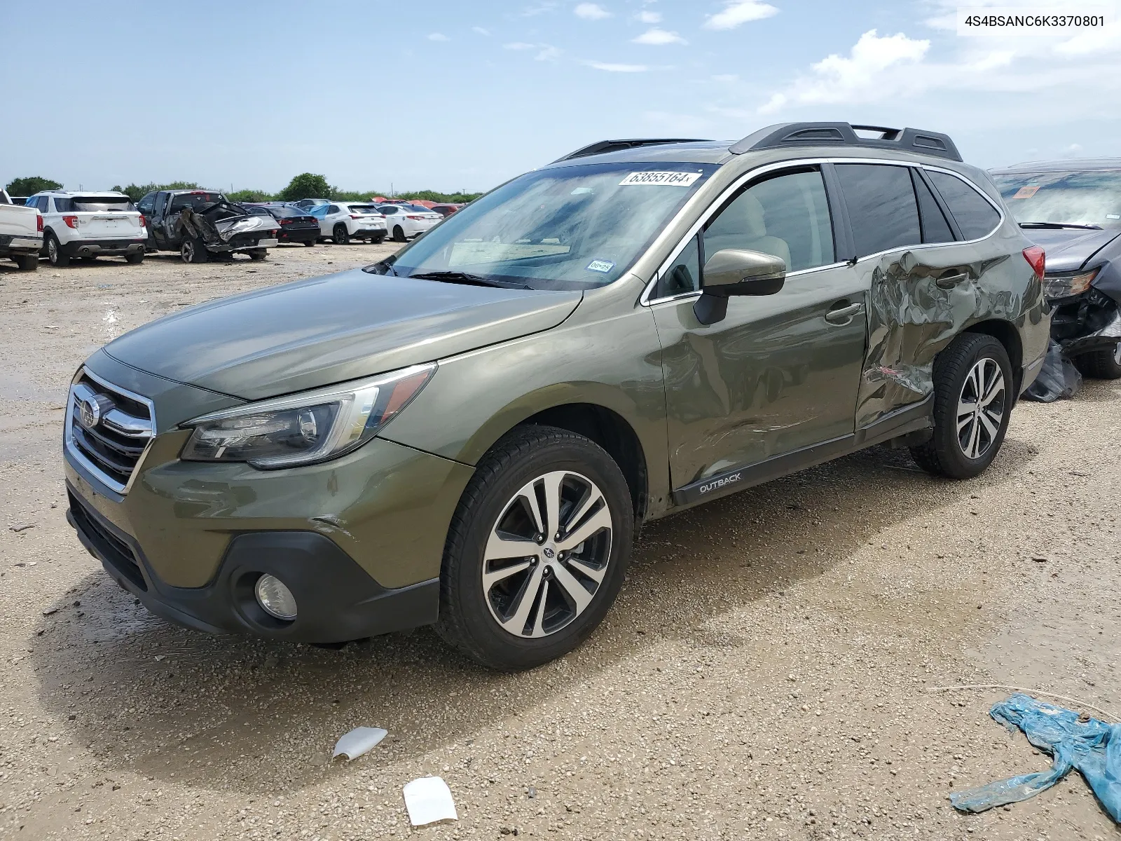 2019 Subaru Outback 2.5I Limited VIN: 4S4BSANC6K3370801 Lot: 63855164