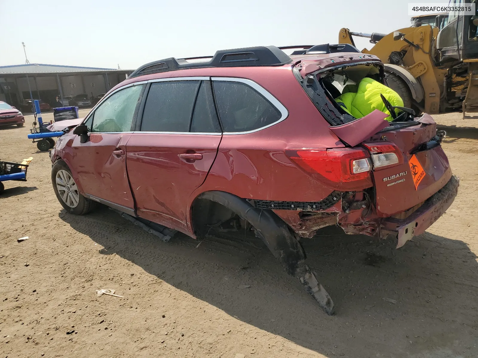 2019 Subaru Outback 2.5I Premium VIN: 4S4BSAFC6K3352815 Lot: 64300384