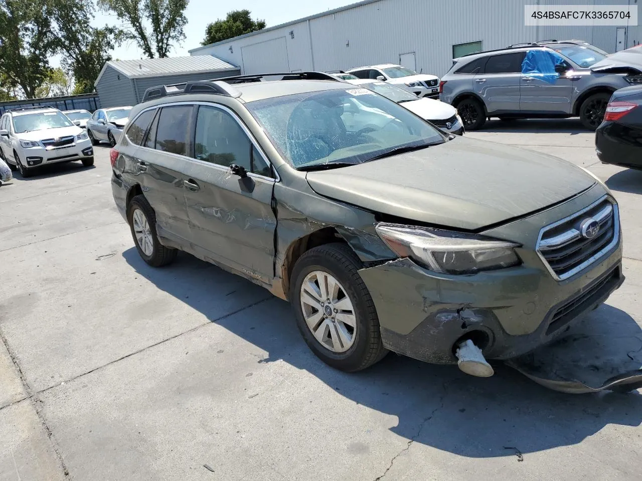 2019 Subaru Outback 2.5I Premium VIN: 4S4BSAFC7K3365704 Lot: 64825024