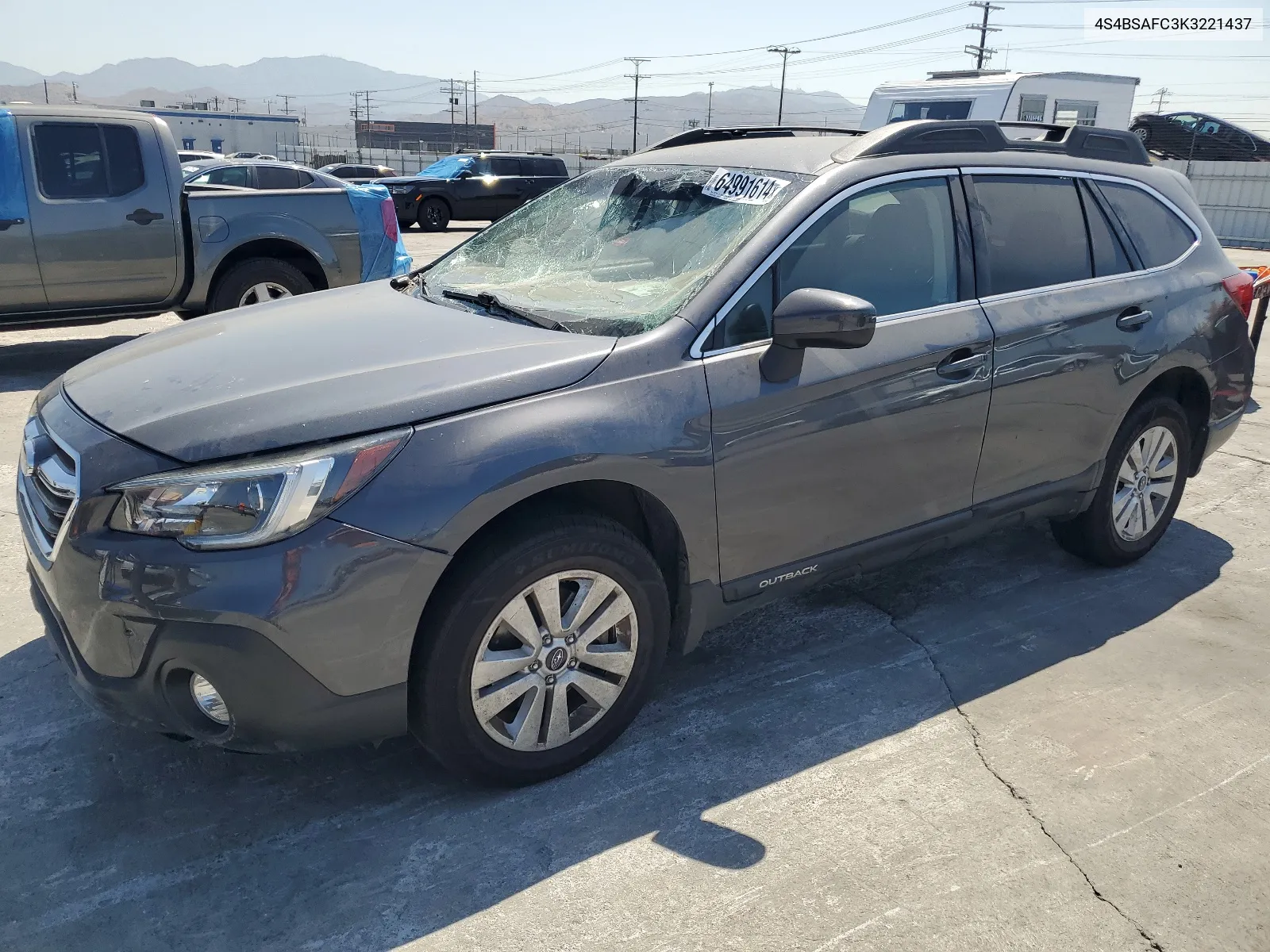 2019 Subaru Outback 2.5I Premium VIN: 4S4BSAFC3K3221437 Lot: 64991614