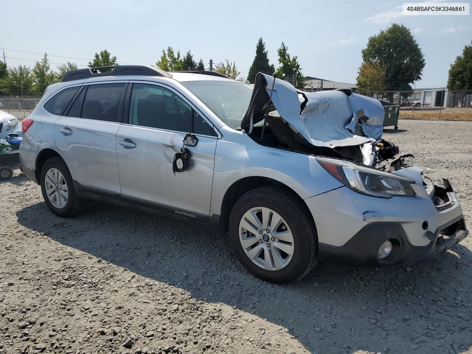 2019 Subaru Outback 2.5I Premium VIN: 4S4BSAFC5K3346861 Lot: 65636344