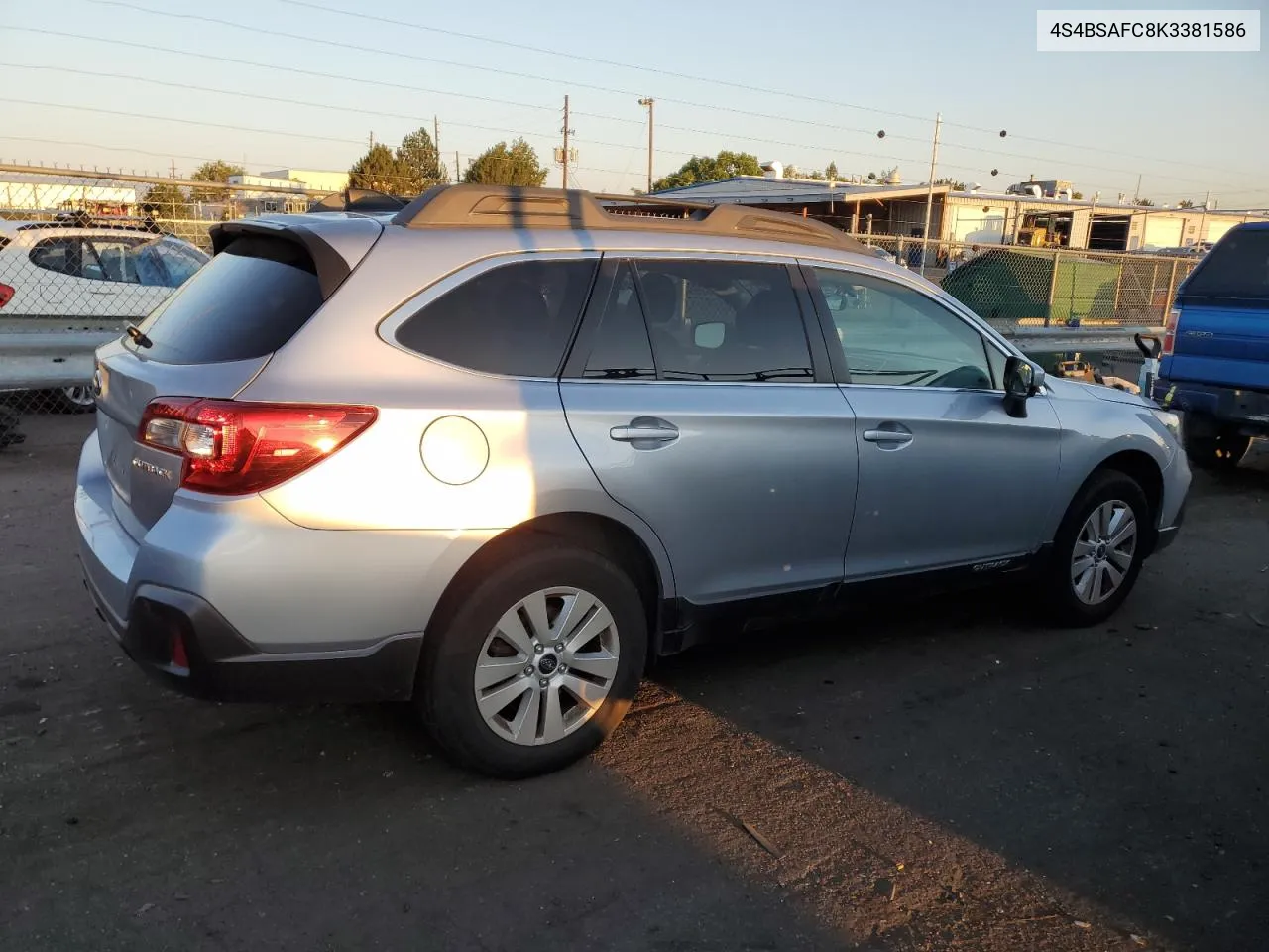 2019 Subaru Outback 2.5I Premium VIN: 4S4BSAFC8K3381586 Lot: 66935854