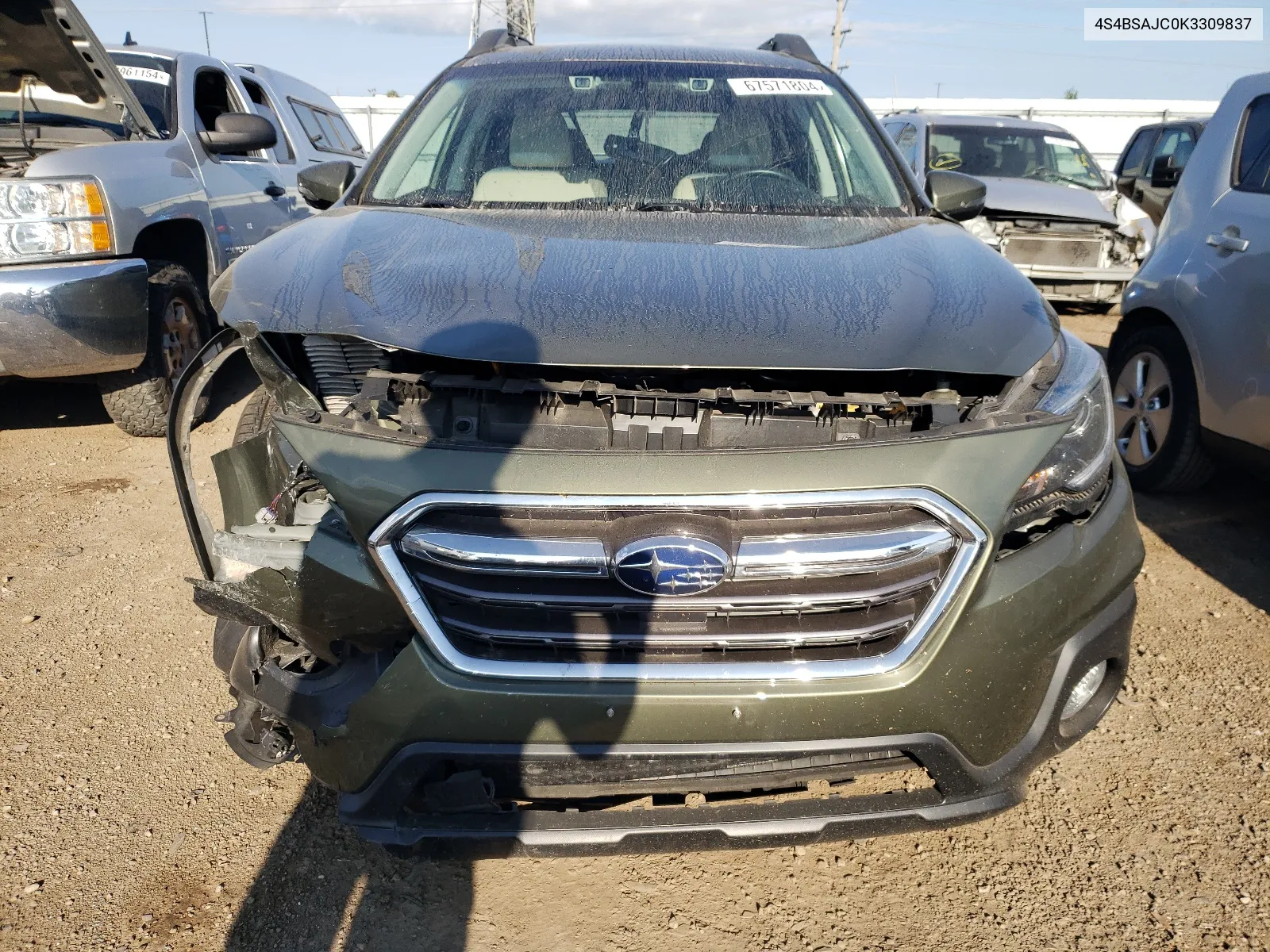 2019 Subaru Outback 2.5I Limited VIN: 4S4BSAJC0K3309837 Lot: 67571804