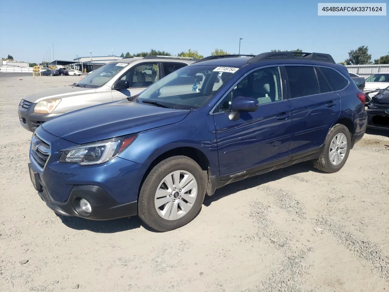 2019 Subaru Outback 2.5I Premium VIN: 4S4BSAFC6K3371624 Lot: 67749754