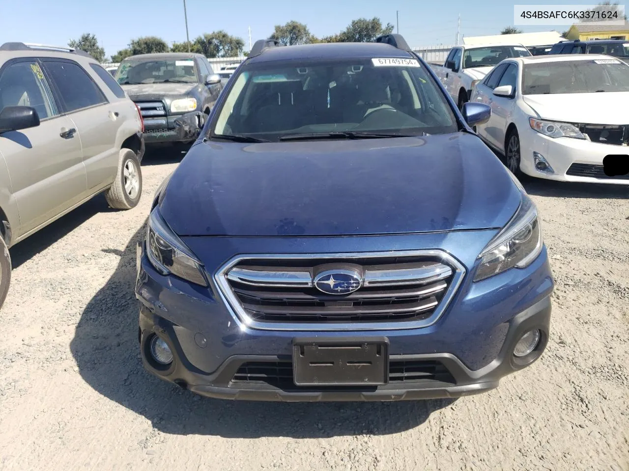 4S4BSAFC6K3371624 2019 Subaru Outback 2.5I Premium