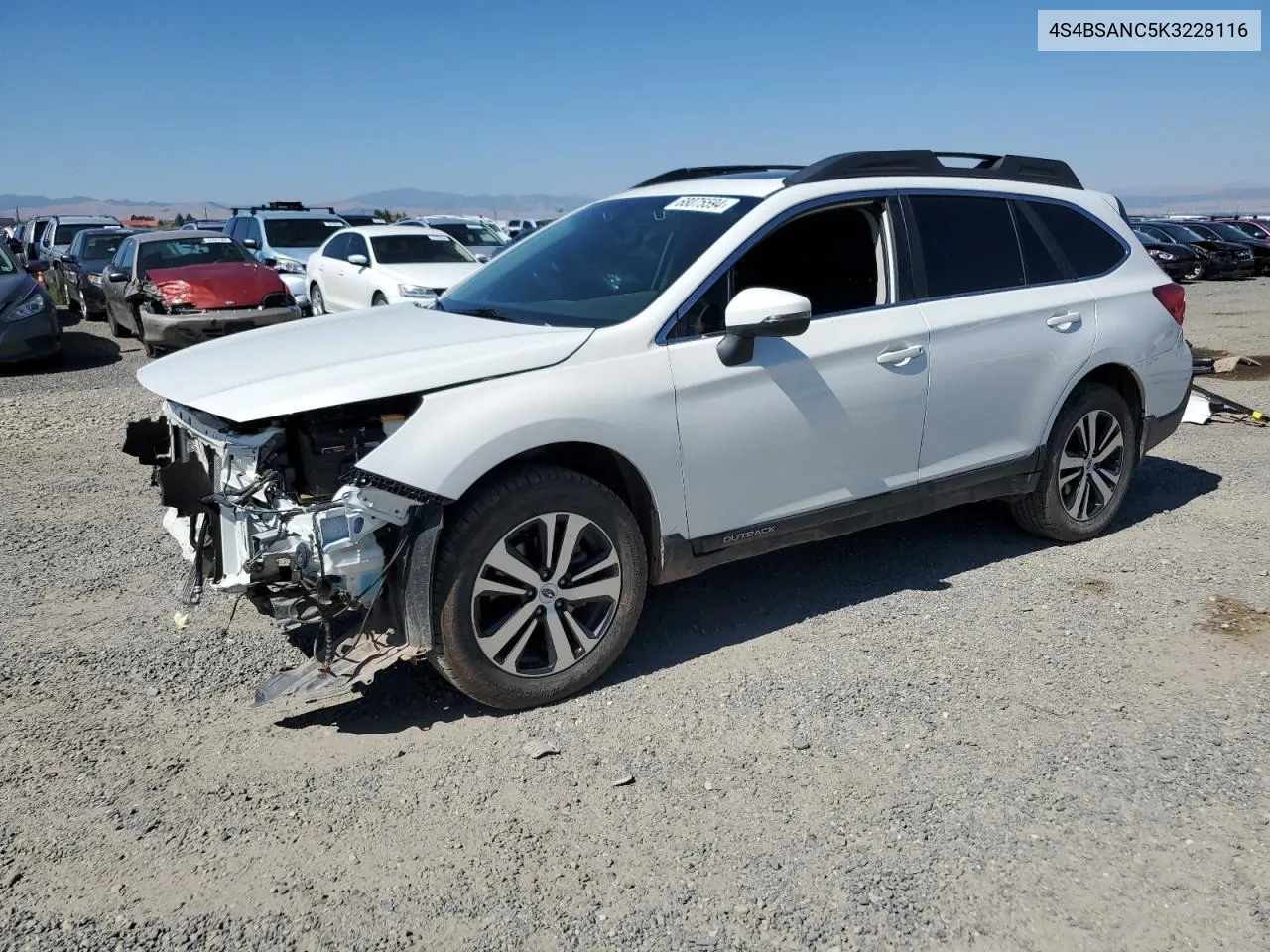 2019 Subaru Outback 2.5I Limited VIN: 4S4BSANC5K3228116 Lot: 68075594