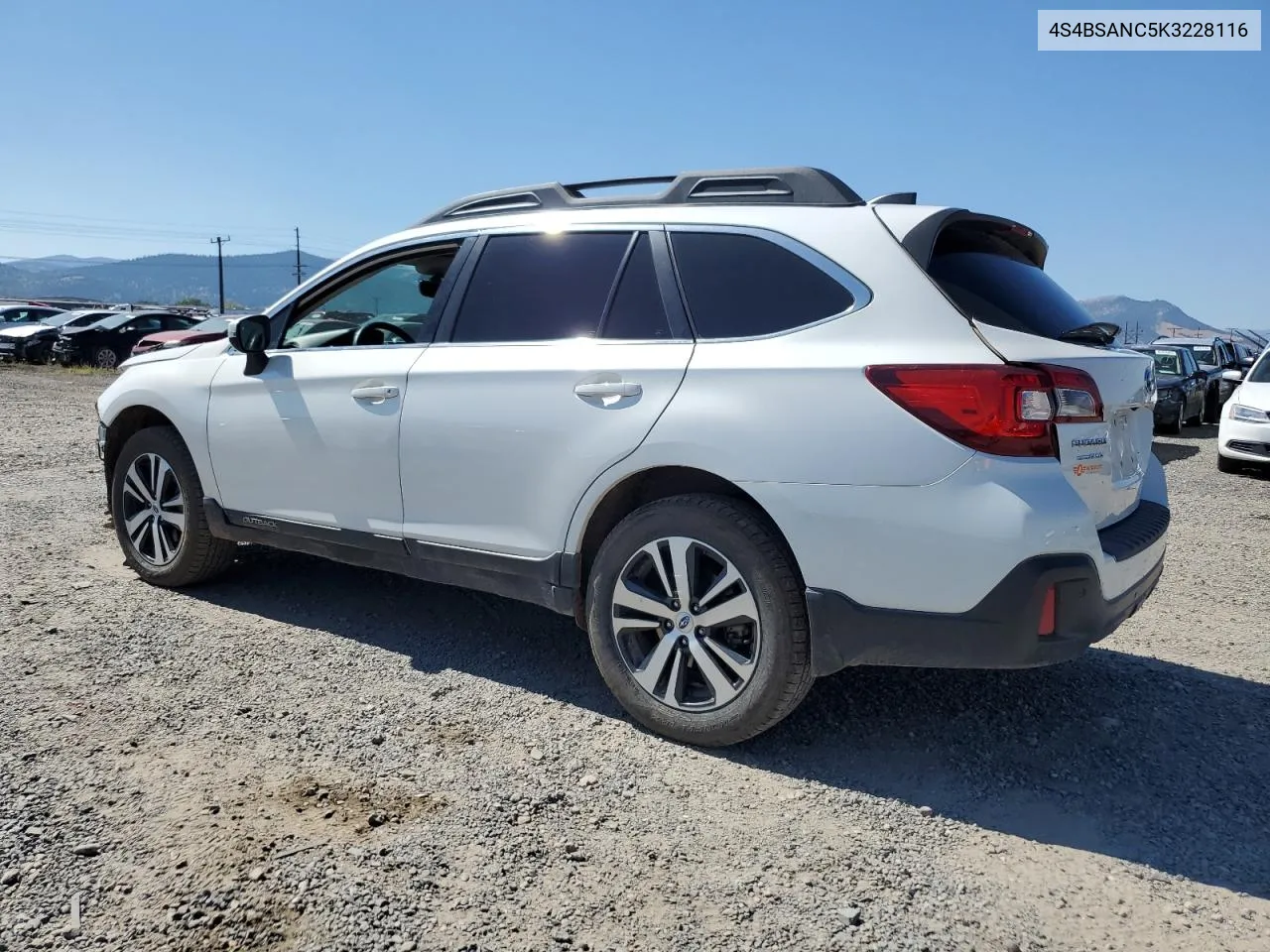 2019 Subaru Outback 2.5I Limited VIN: 4S4BSANC5K3228116 Lot: 68075594