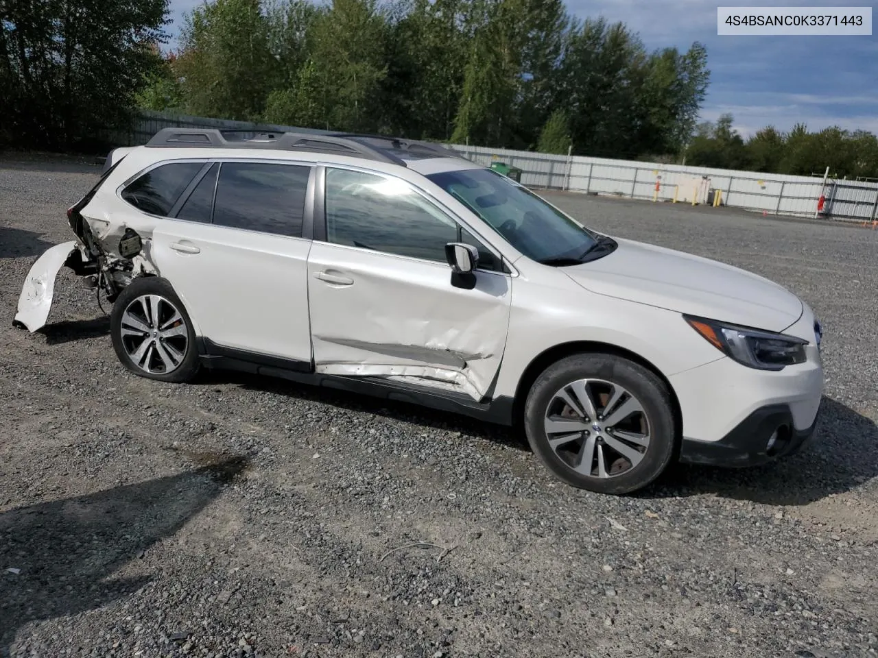 2019 Subaru Outback 2.5I Limited VIN: 4S4BSANC0K3371443 Lot: 68145304