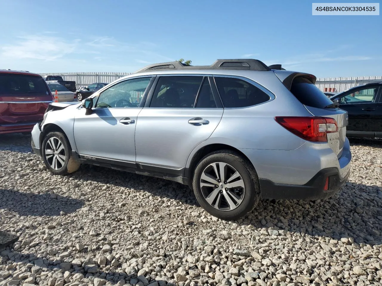 2019 Subaru Outback 2.5I Limited VIN: 4S4BSANC0K3304535 Lot: 69510244