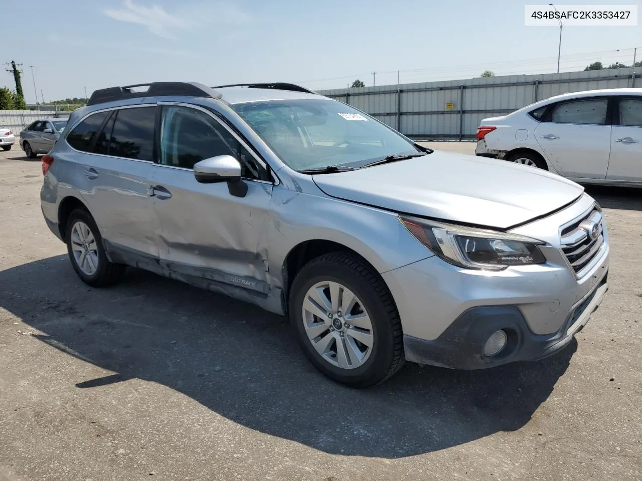 2019 Subaru Outback 2.5I Premium VIN: 4S4BSAFC2K3353427 Lot: 69754854