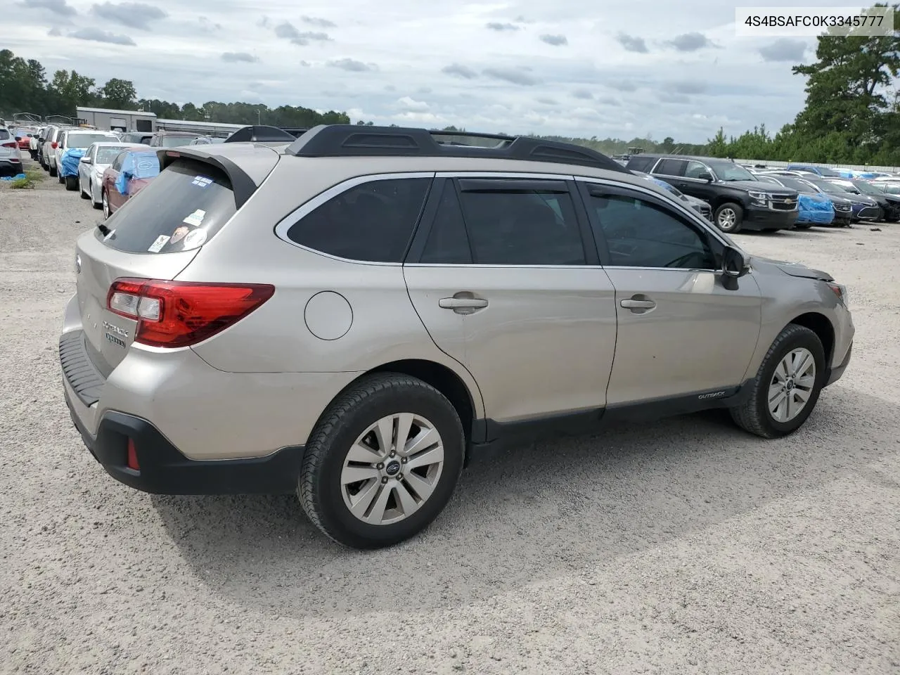 2019 Subaru Outback 2.5I Premium VIN: 4S4BSAFC0K3345777 Lot: 70009504