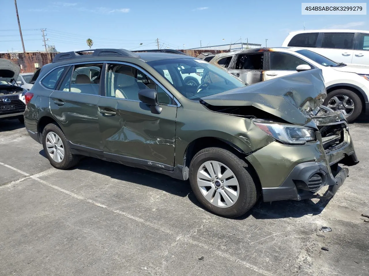 2019 Subaru Outback 2.5I VIN: 4S4BSABC8K3299279 Lot: 70087024