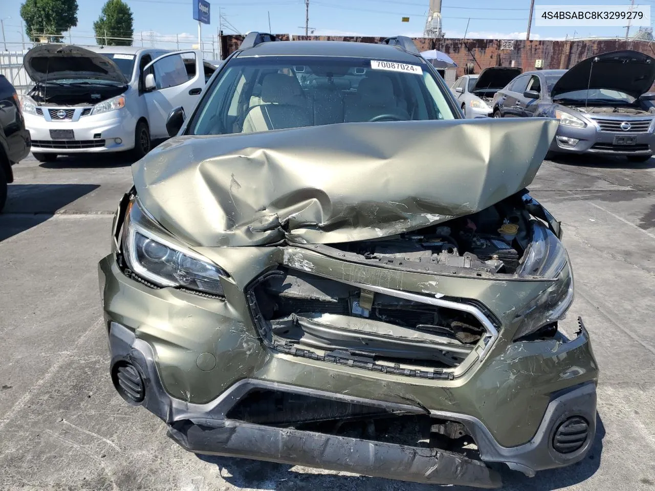 2019 Subaru Outback 2.5I VIN: 4S4BSABC8K3299279 Lot: 70087024