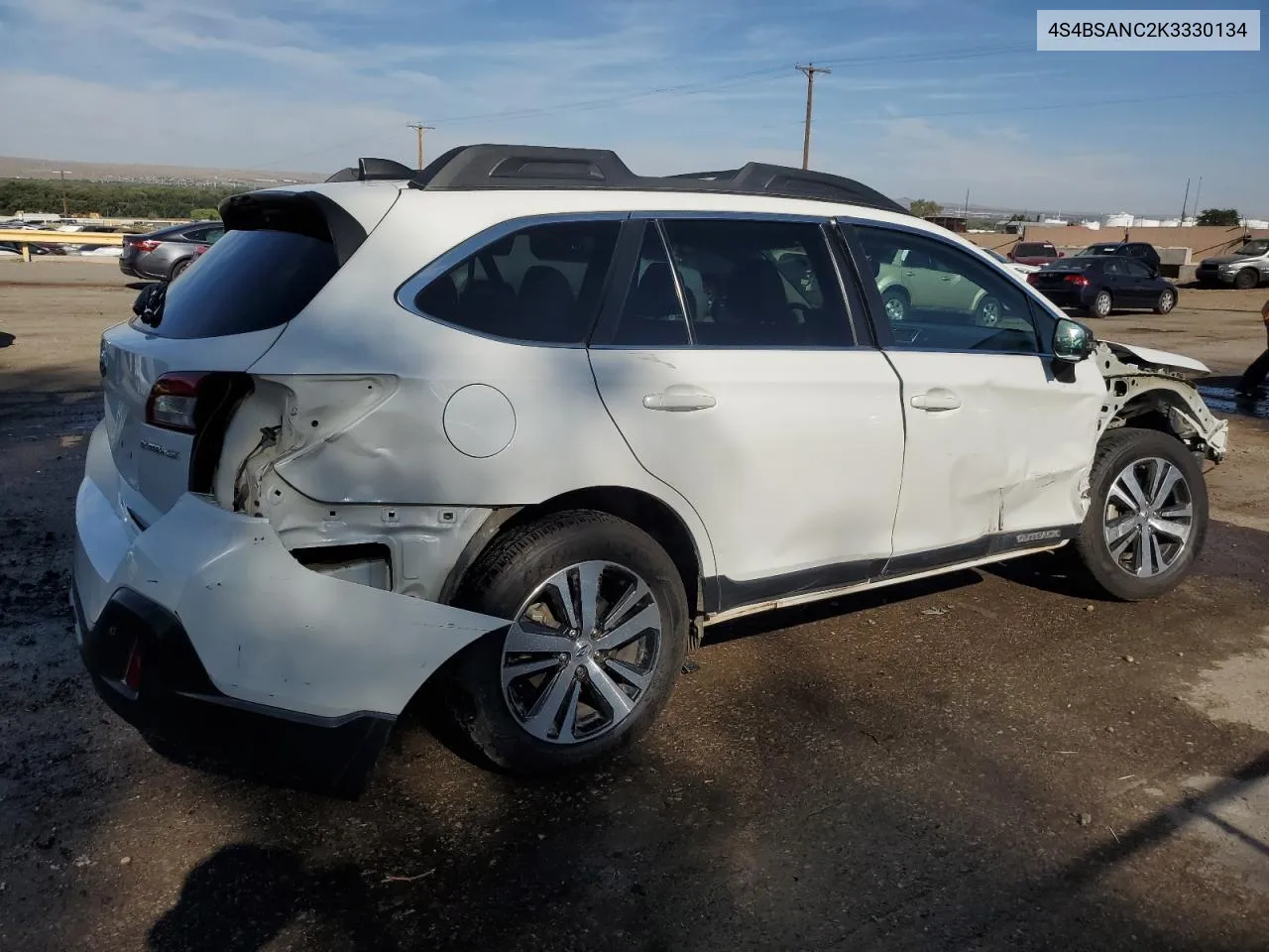 2019 Subaru Outback 2.5I Limited VIN: 4S4BSANC2K3330134 Lot: 70789284