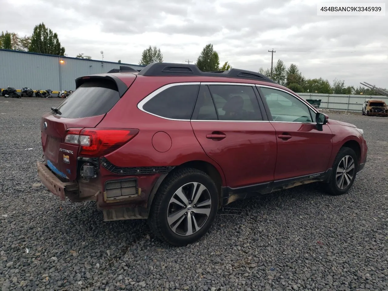 4S4BSANC9K3345939 2019 Subaru Outback 2.5I Limited