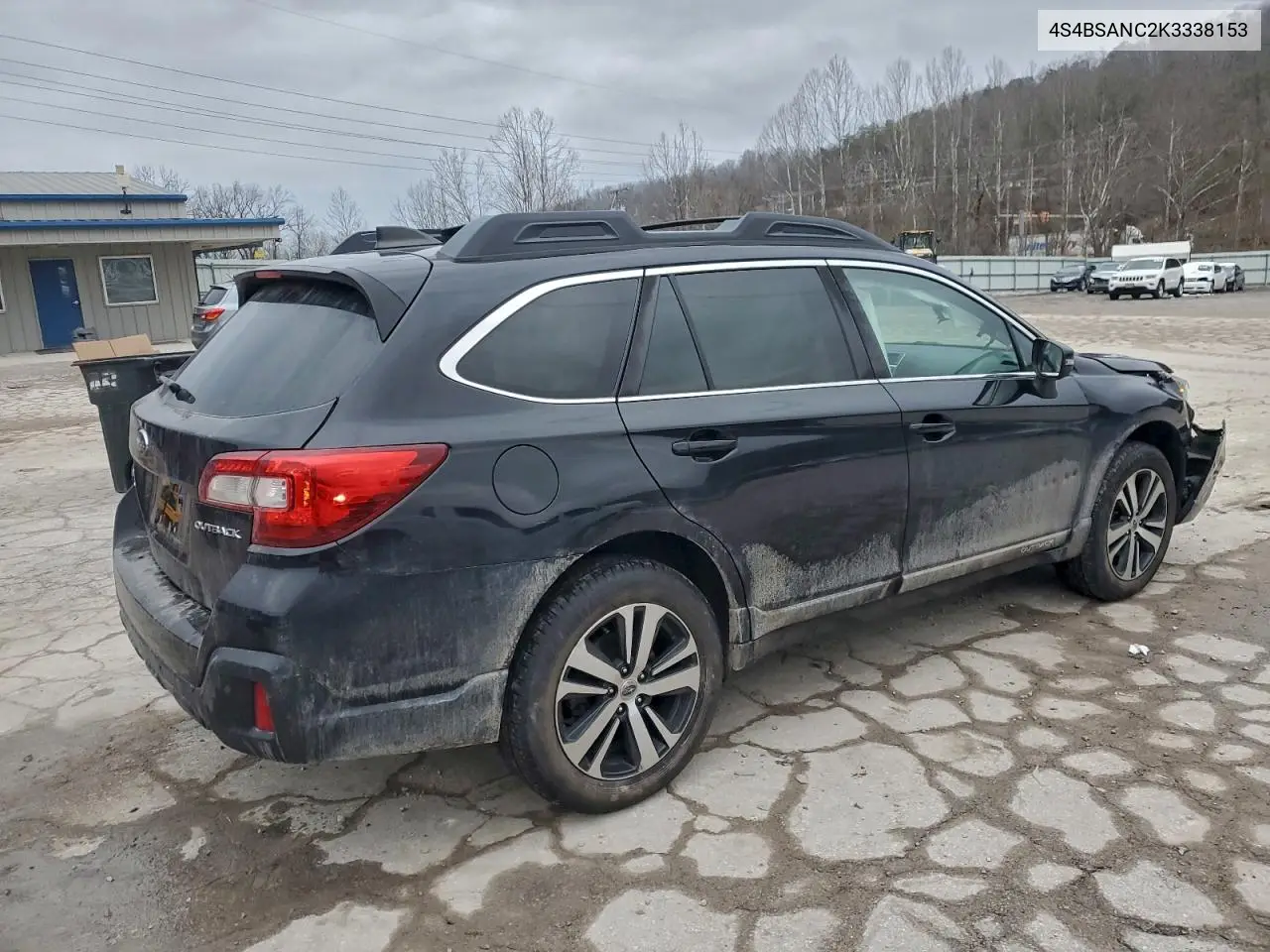 4S4BSANC2K3338153 2019 Subaru Outback 2.5I Limited