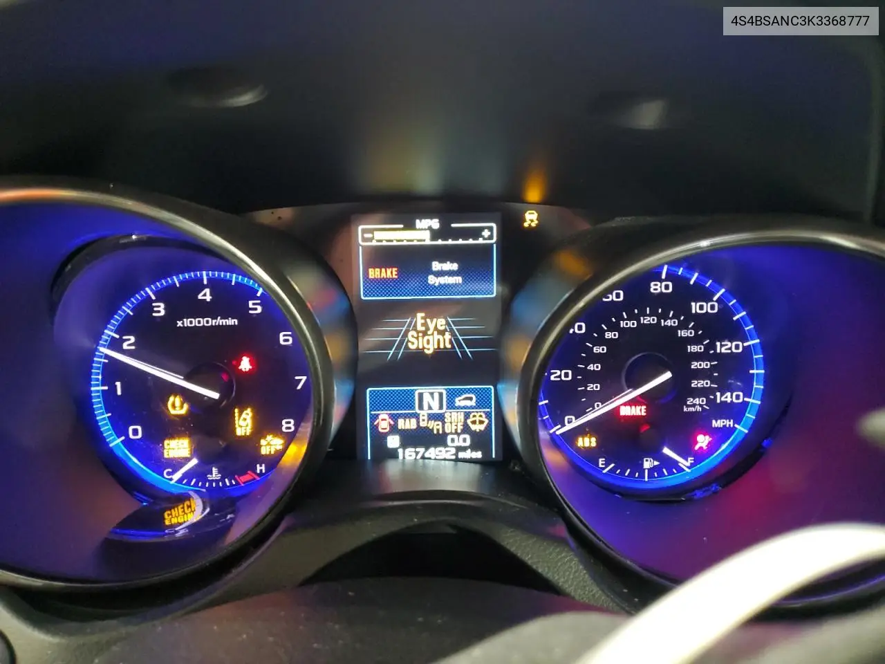 4S4BSANC3K3368777 2019 Subaru Outback 2.5I Limited