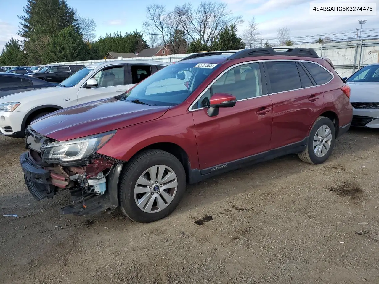 4S4BSAHC5K3274475 2019 Subaru Outback 2.5I Premium