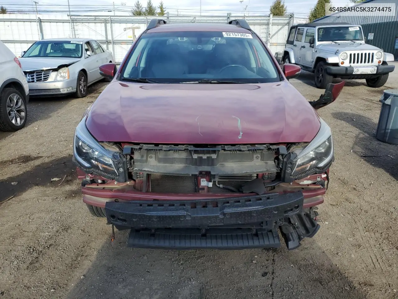 4S4BSAHC5K3274475 2019 Subaru Outback 2.5I Premium