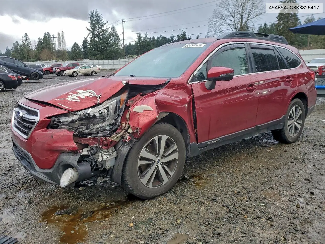 4S4BSAJC8K3326417 2019 Subaru Outback 2.5I Limited