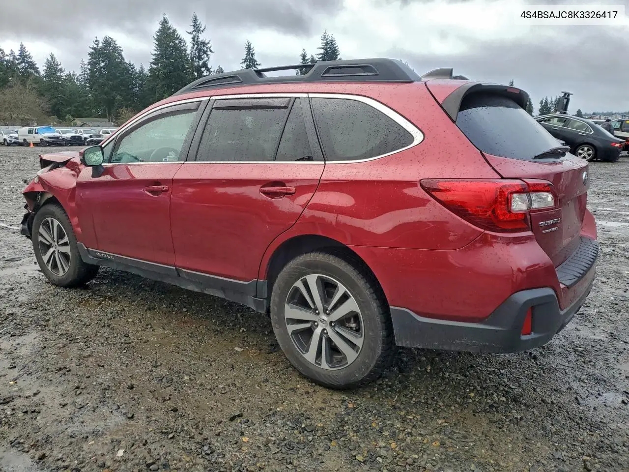 4S4BSAJC8K3326417 2019 Subaru Outback 2.5I Limited