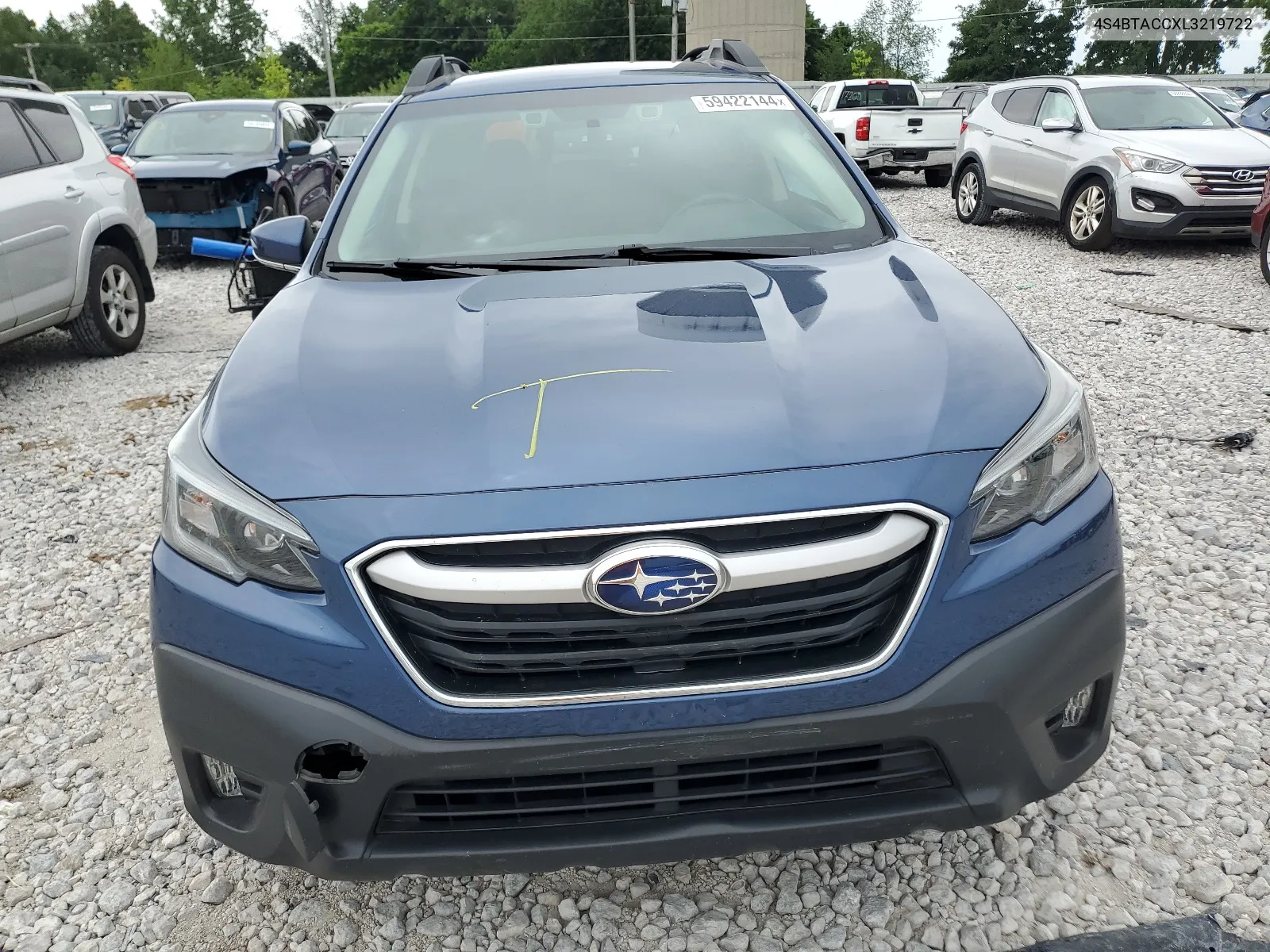 2020 Subaru Outback Premium VIN: 4S4BTACCXL3219722 Lot: 59422144