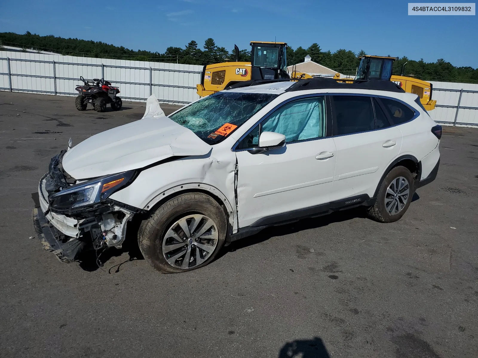 2020 Subaru Outback Premium VIN: 4S4BTACC4L3109832 Lot: 61392304