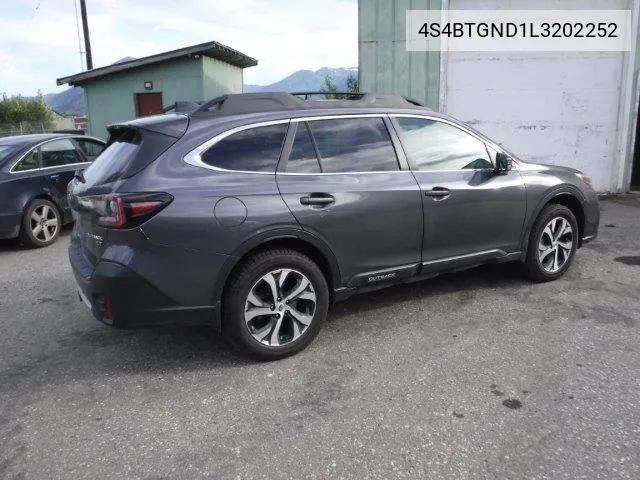 2020 Subaru Outback Limited Xt VIN: 4S4BTGND1L3202252 Lot: 68112224