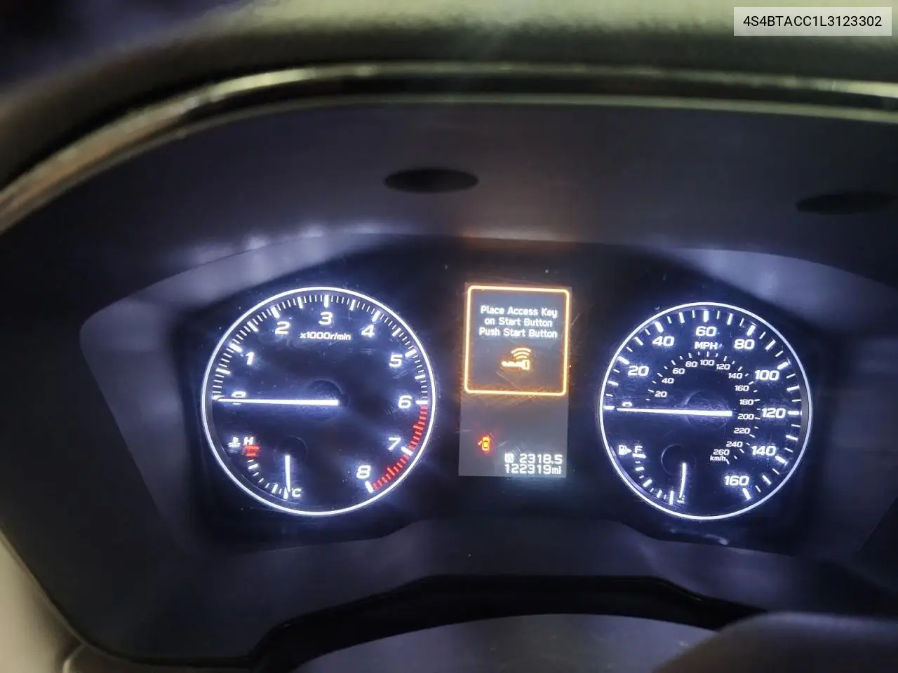 4S4BTACC1L3123302 2020 Subaru Outback Premium