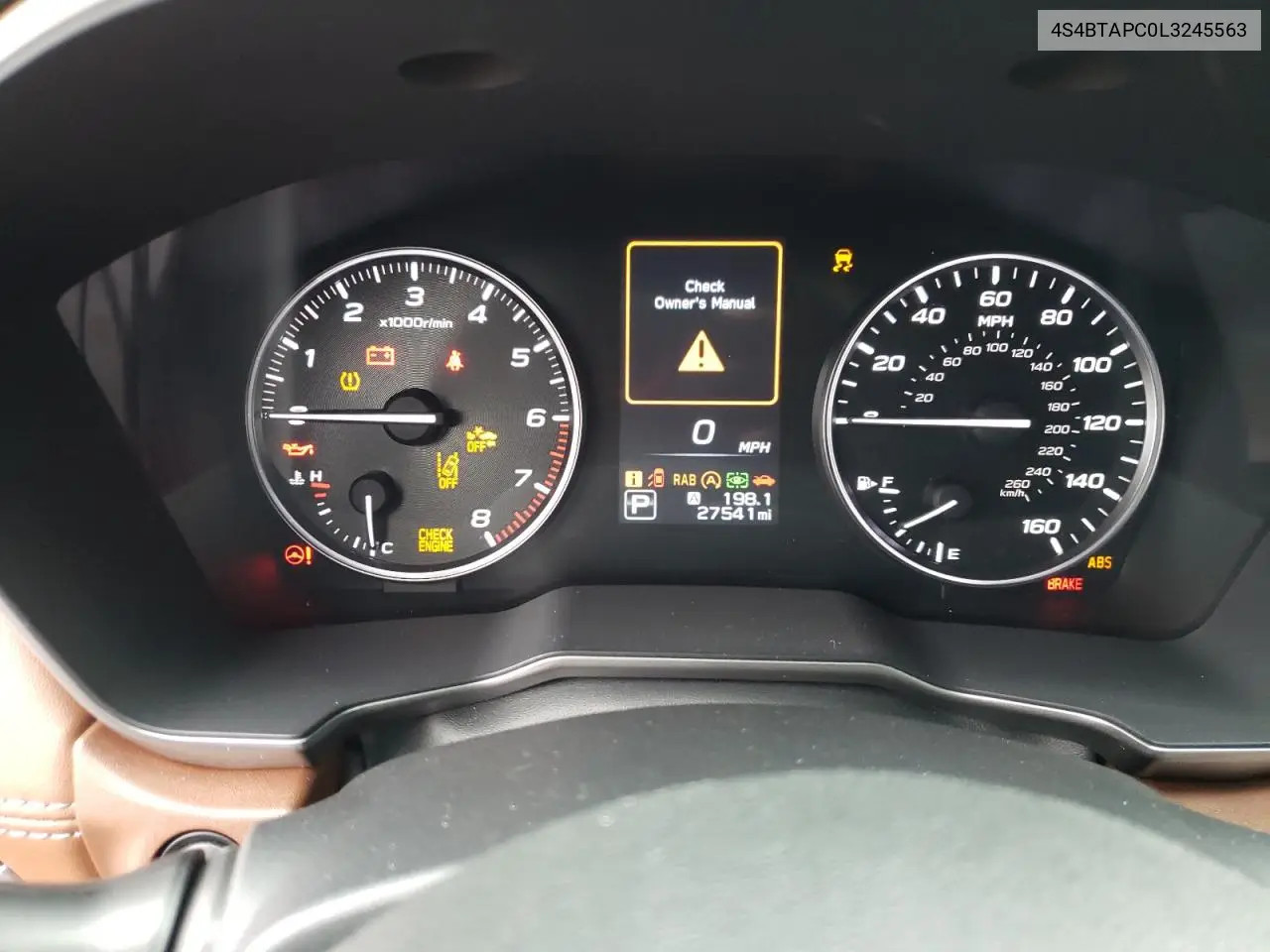 4S4BTAPC0L3245563 2020 Subaru Outback Touring