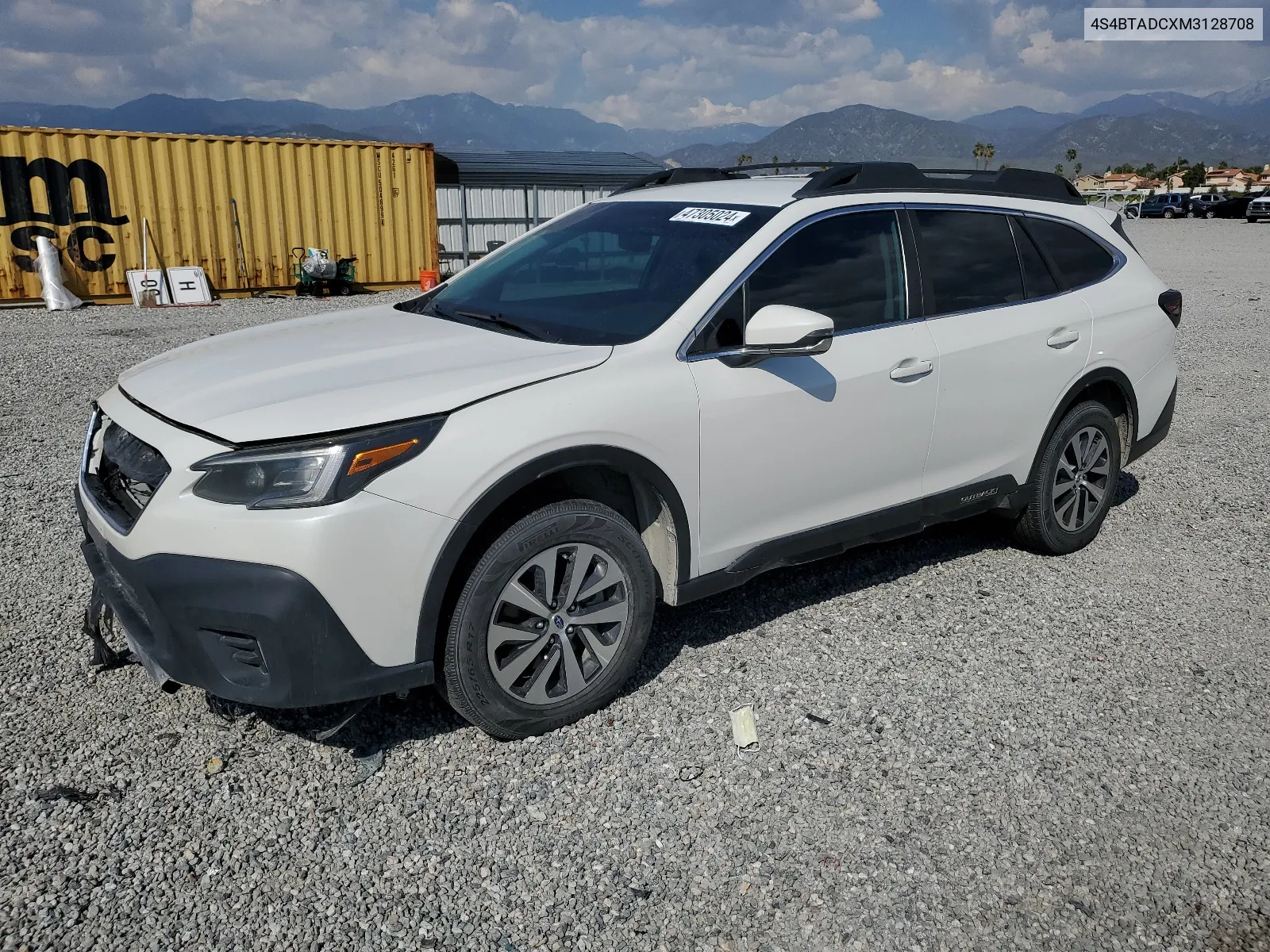 2021 Subaru Outback Premium VIN: 4S4BTADCXM3128708 Lot: 47305024