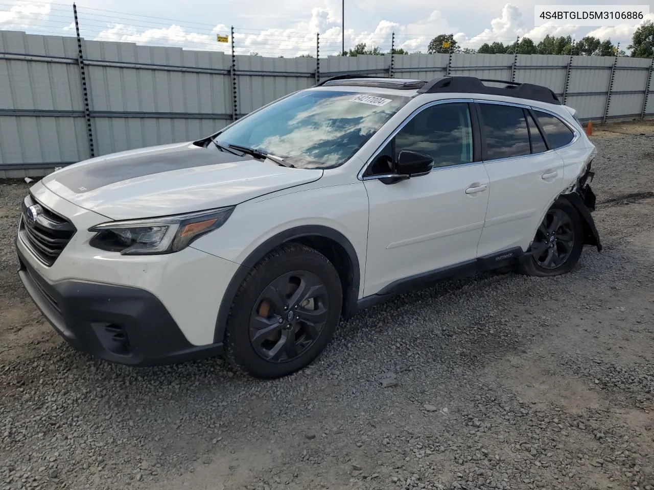 2021 Subaru Outback Onyx Edition Xt VIN: 4S4BTGLD5M3106886 Lot: 64217004