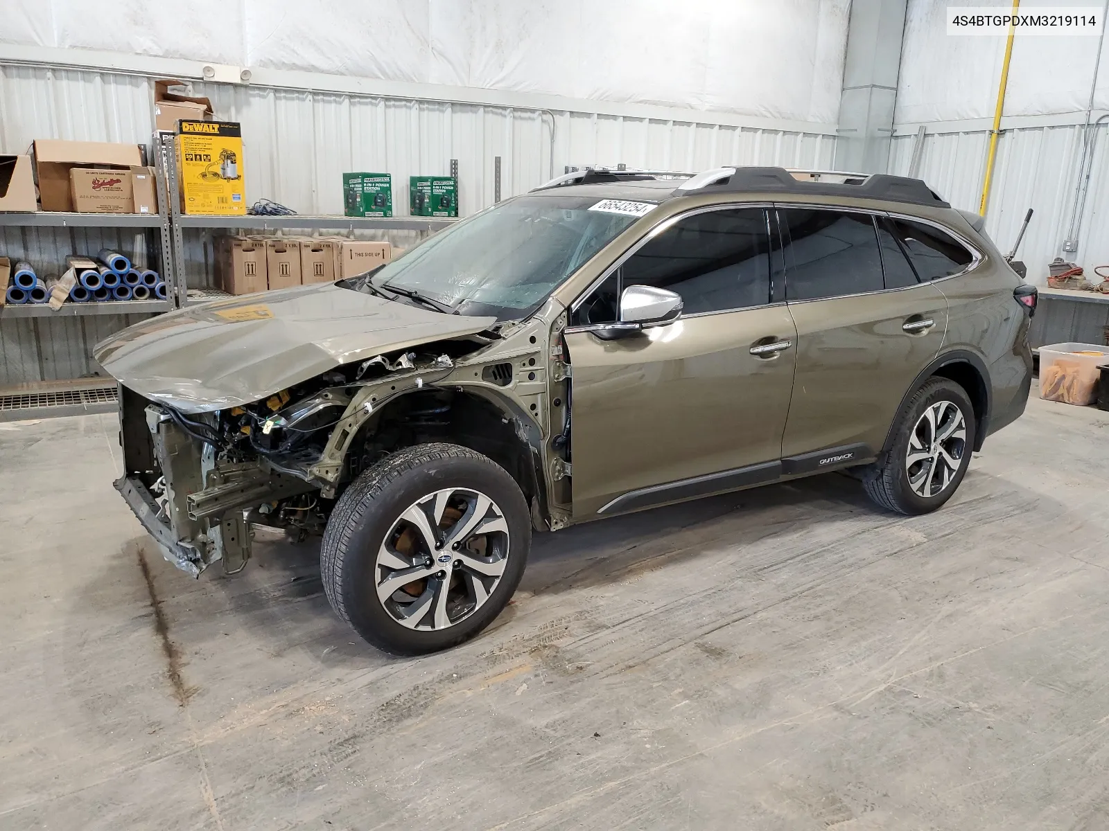 2021 Subaru Outback Touring VIN: 4S4BTGPDXM3219114 Lot: 66543254