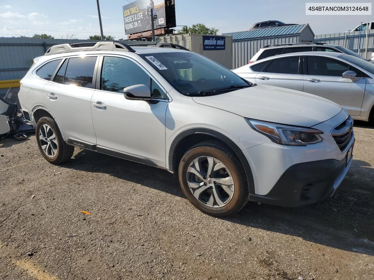 2021 Subaru Outback Limited VIN: 4S4BTANC0M3124648 Lot: 68921794