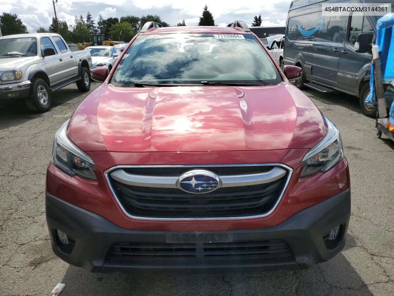 2021 Subaru Outback Premium VIN: 4S4BTACCXM3144361 Lot: 71193604