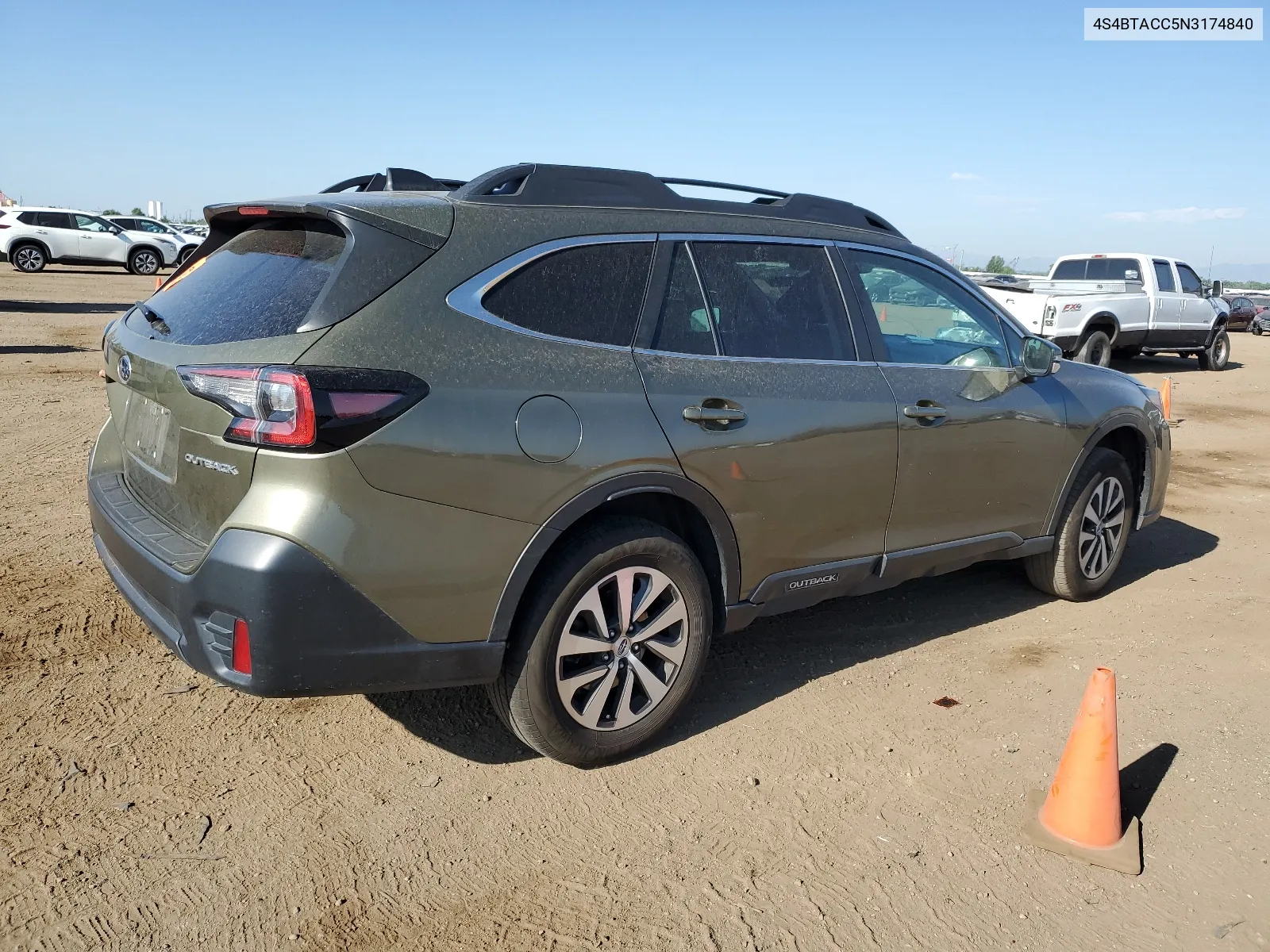 2022 Subaru Outback Premium VIN: 4S4BTACC5N3174840 Lot: 59421984