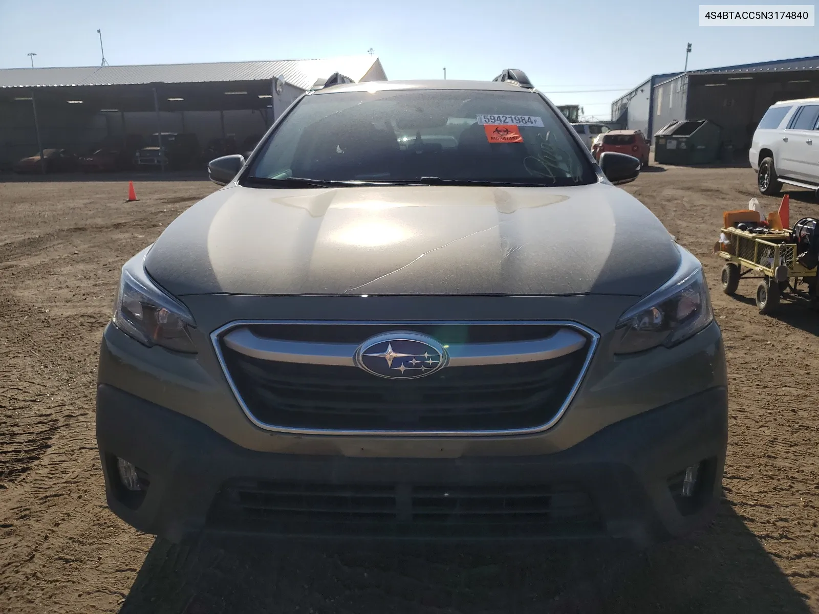 2022 Subaru Outback Premium VIN: 4S4BTACC5N3174840 Lot: 59421984