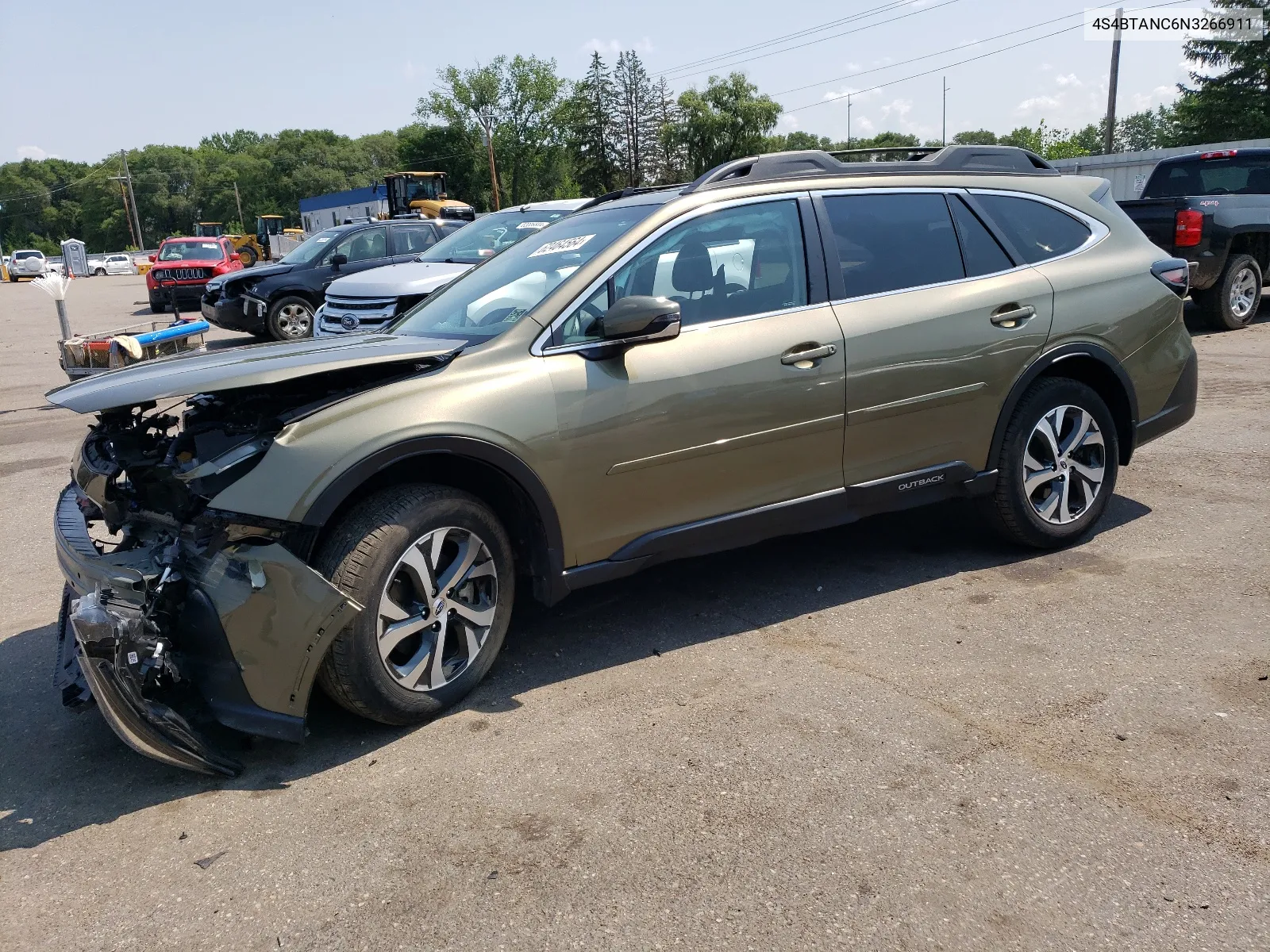 2022 Subaru Outback Limited VIN: 4S4BTANC6N3266911 Lot: 62464564