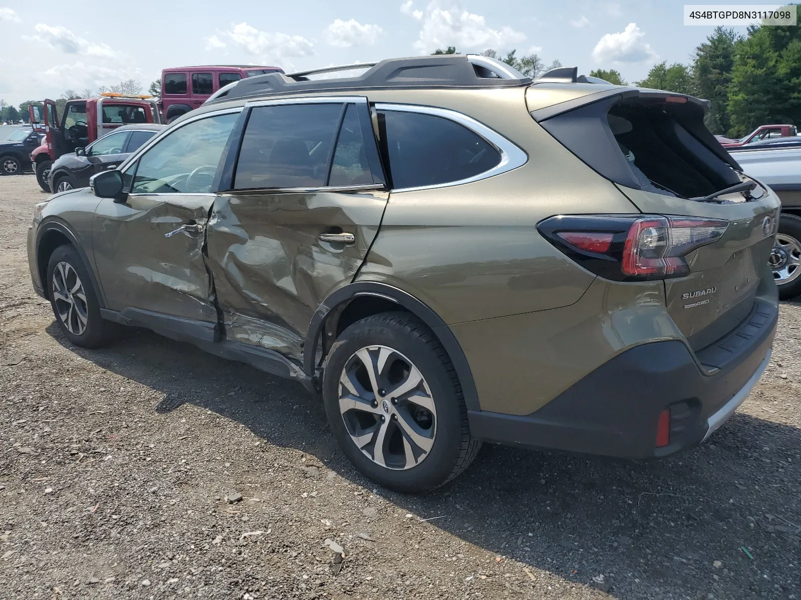 2022 Subaru Outback Touring VIN: 4S4BTGPD8N3117098 Lot: 65249254