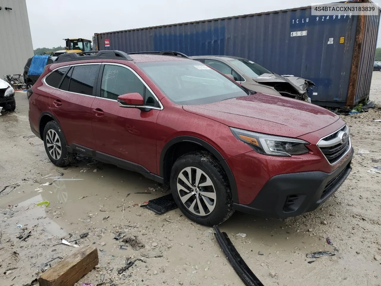 2022 Subaru Outback Premium VIN: 4S4BTACCXN3183839 Lot: 67311214