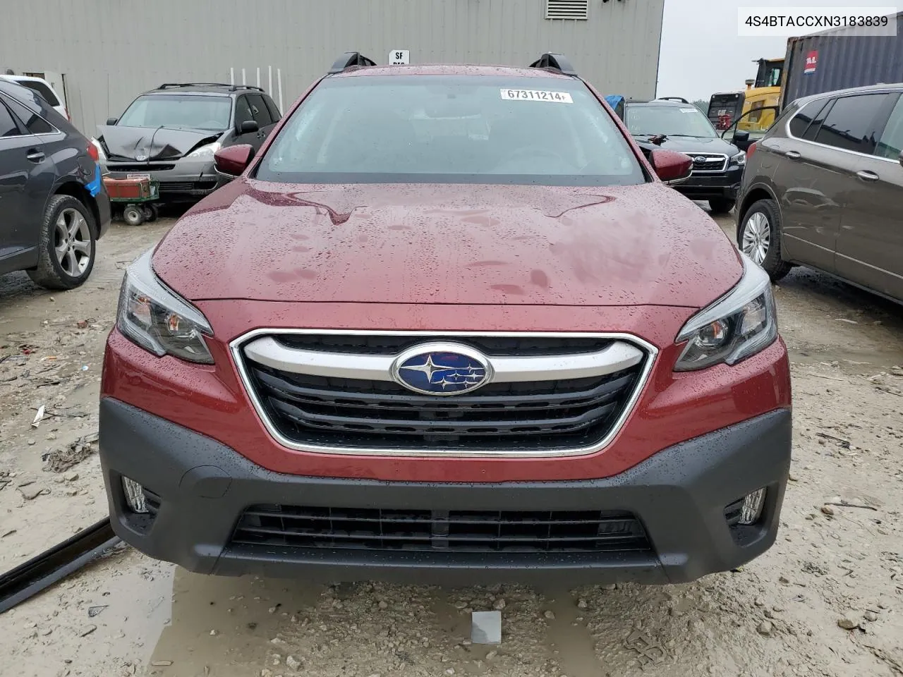 2022 Subaru Outback Premium VIN: 4S4BTACCXN3183839 Lot: 67311214