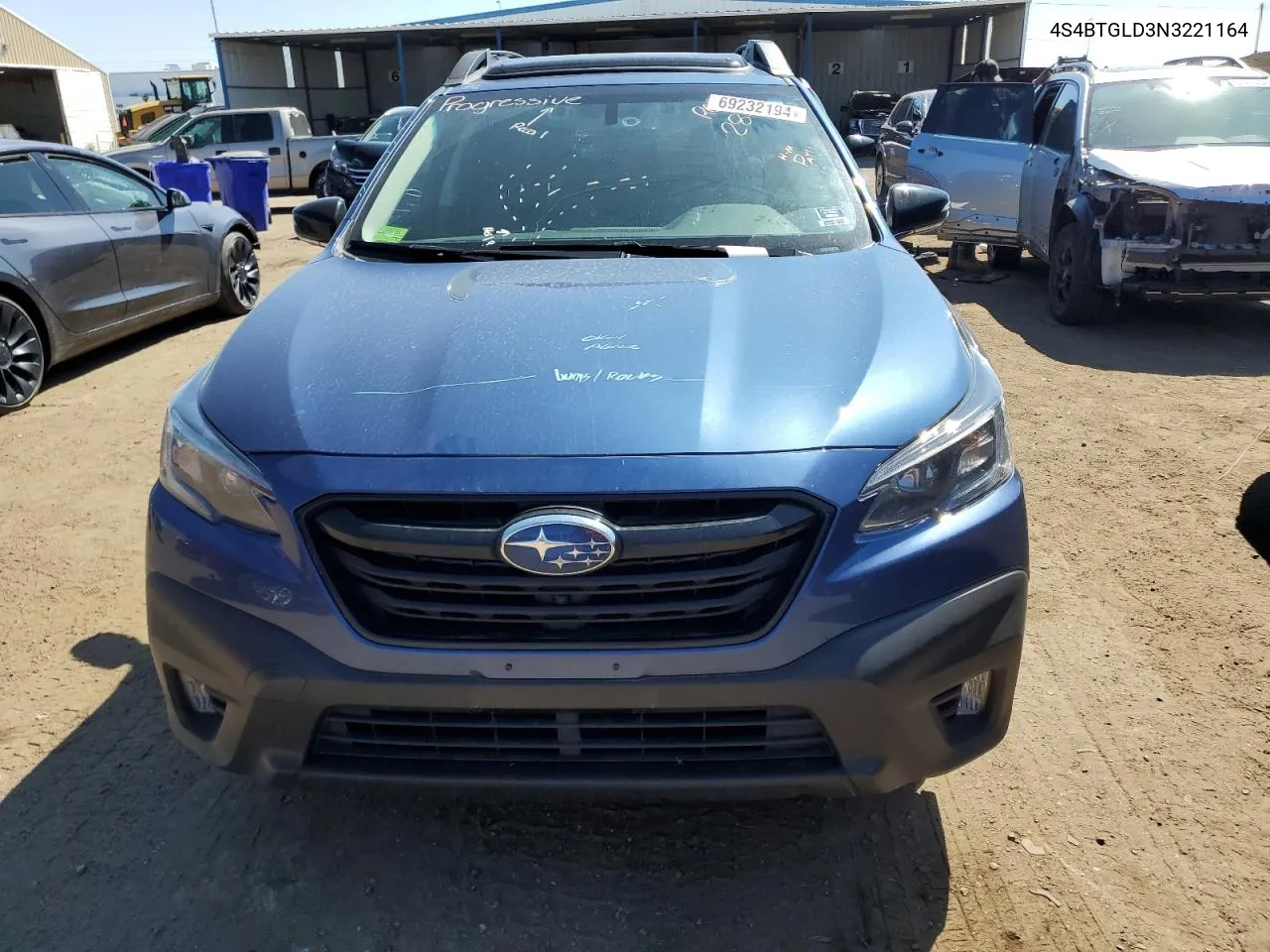 2022 Subaru Outback Onyx Edition Xt VIN: 4S4BTGLD3N3221164 Lot: 69232194