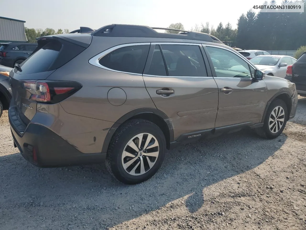 2022 Subaru Outback Premium VIN: 4S4BTACC4N3180919 Lot: 71366004