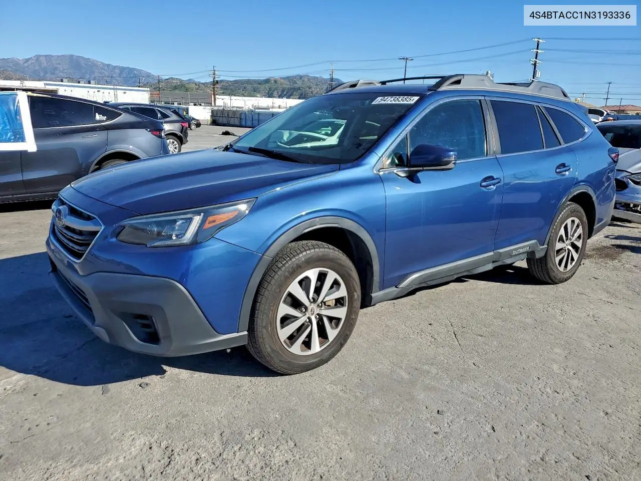 4S4BTACC1N3193336 2022 Subaru Outback Premium