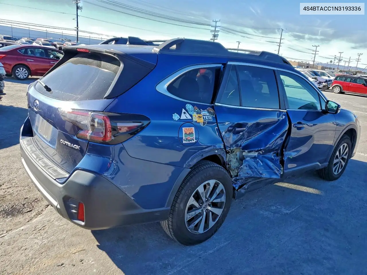 4S4BTACC1N3193336 2022 Subaru Outback Premium