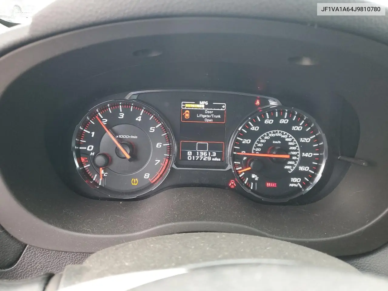 JF1VA1A64J9810780 2018 Subaru Wrx