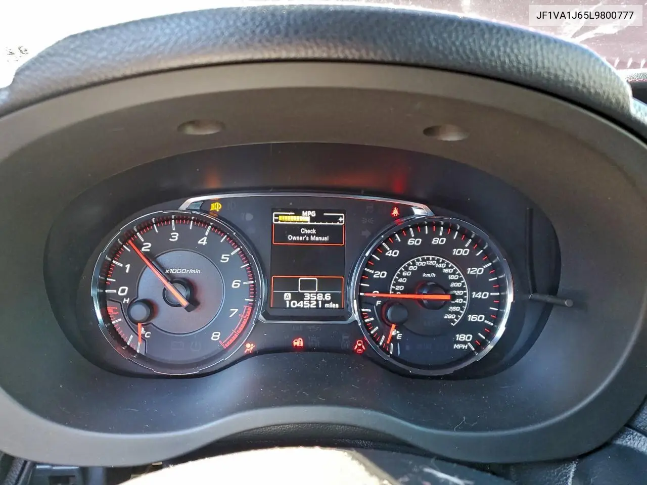JF1VA1J65L9800777 2020 Subaru Wrx Limited
