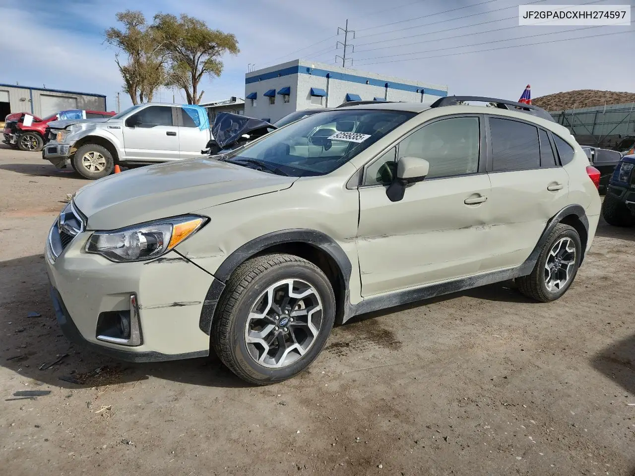 JF2GPADCXHH274597 2017 Subaru Crosstrek Premium