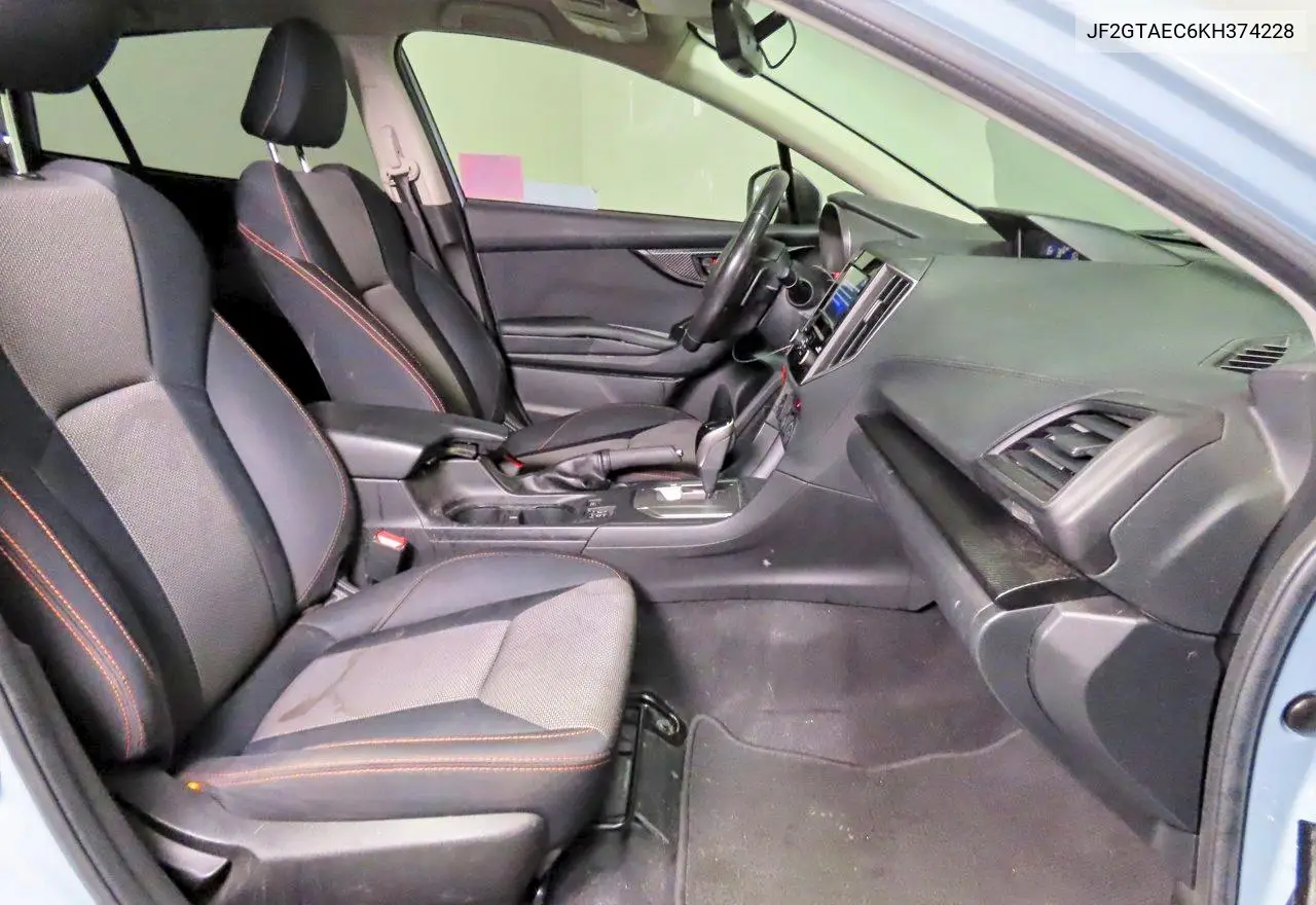 JF2GTAEC6KH374228 2019 Subaru Crosstrek Premium